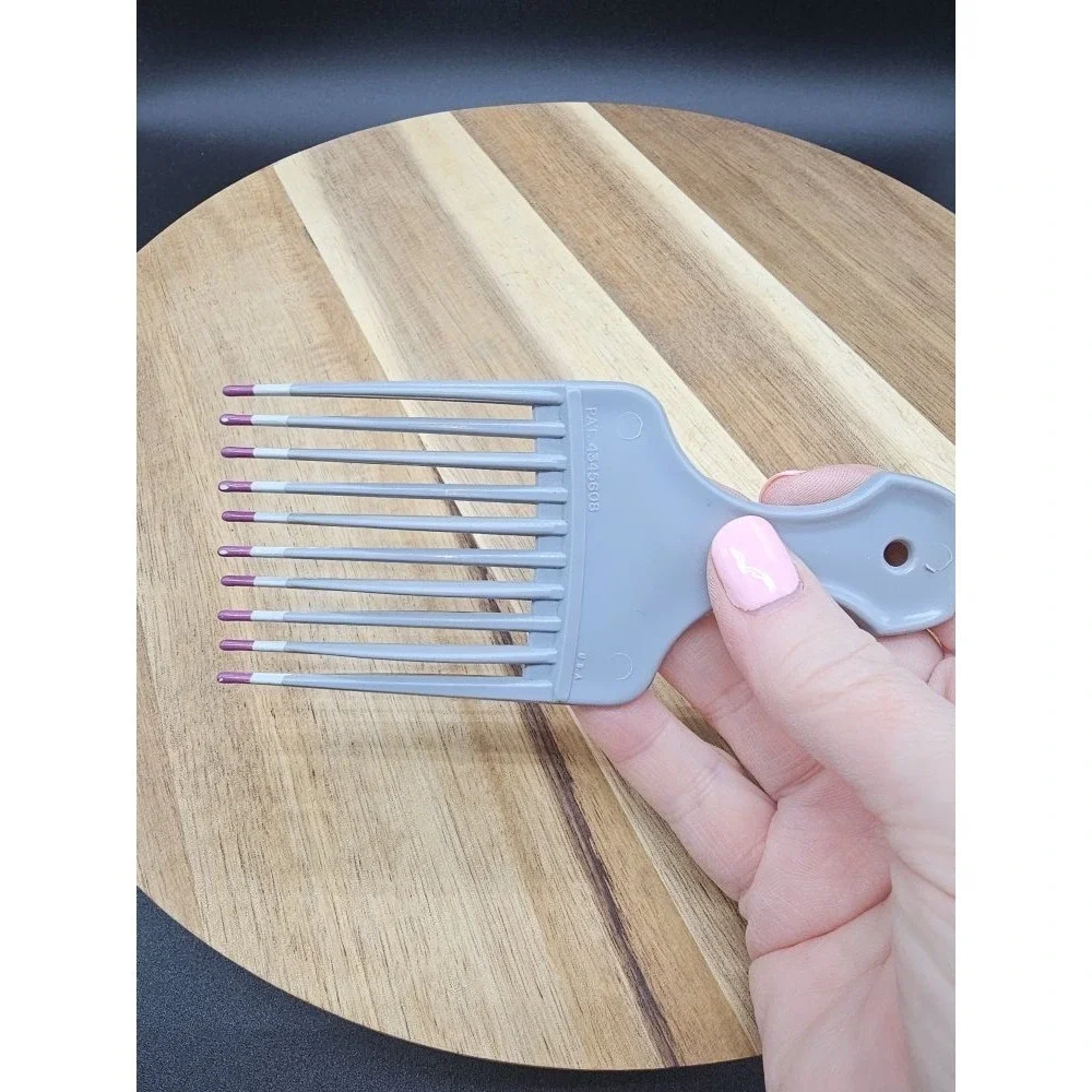 Vintage Goody  Lift Comb Hair Pick with Handle Retro Hair Care 1980-90s Pink Dip
